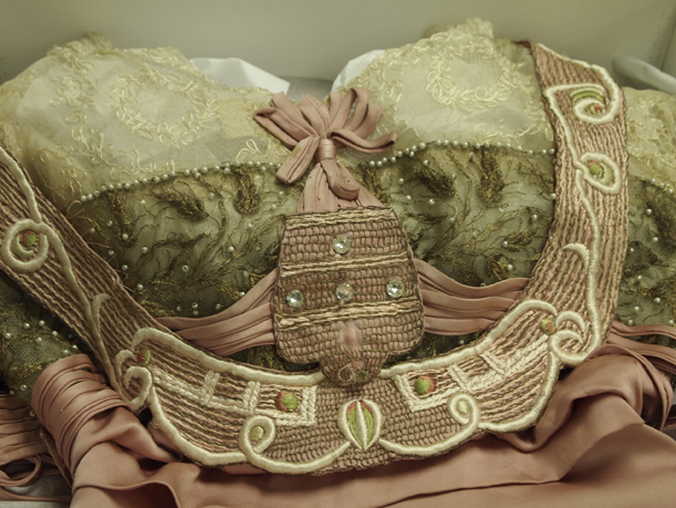 http://morrisoncountyhistory.org/museumpics/71_10_27a_3.jpg The bodice of the Laura Tanner Davidson ball gown, February 9, 2012.