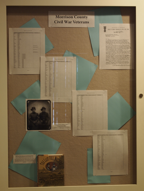 http://morrisoncountyhistory.org/museumpics/civilwarex2.jpg Civil War Veterans of Morrison County, March 2012 exhibit.