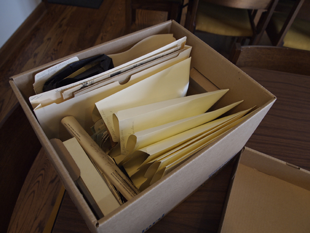 http://morrisoncountyhistory.org/museumpics/leblanccoll5.jpg Groups of letters packed into acid-free envelopes, LeBlanc collection, February 2012