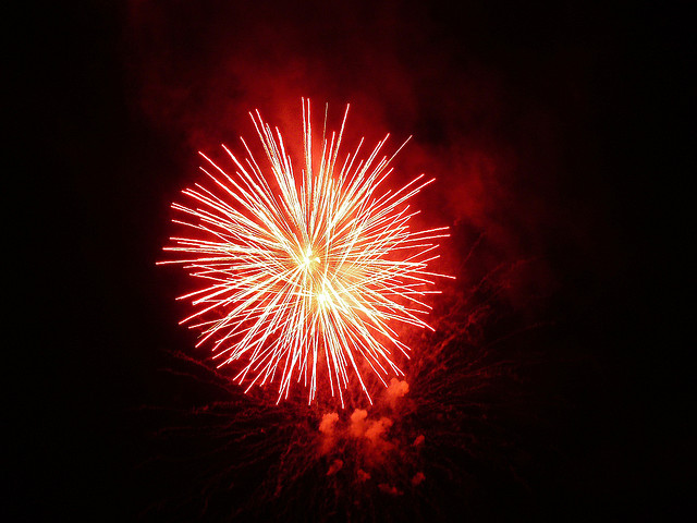 Fireworks - Photo courtesy cursedthing on Flickr: https://www.flickr.com/photos/cursedthing/726127111/in/photolist-27aAhX-27fnPs-27gErq-27fnN3-27aAdX-27aAgc-27adnv-9YZGjT-5zHAmv-26W3CS-27adke-27fnML-8fSnk6-dKLpCK-a3UVDV-7KG1uu-9Z3DJm-ewUHZ9-6y8P9T-6y8P9p-p6GucT-dKRU1J-3h9xyh-3h9yXA-27hoy1-dKRTuu-8MjoiK-8Mjkh6-8fR5vg-27aAh4-6ymw9d-6yhoXH-6ymwdA-6ymwab-6yhp32-6yhp8g-6yhp5X-6y5ST2-6ynAYL-6yitwM-26W3wG-8Mno5G-f9eLgf-f8ZumZ-6yhp4P-cwc3ss-oRoeHd-cwc3WE-jKdeDH-cpYrA7, Creative Commons - Attribution, No Derivatives.