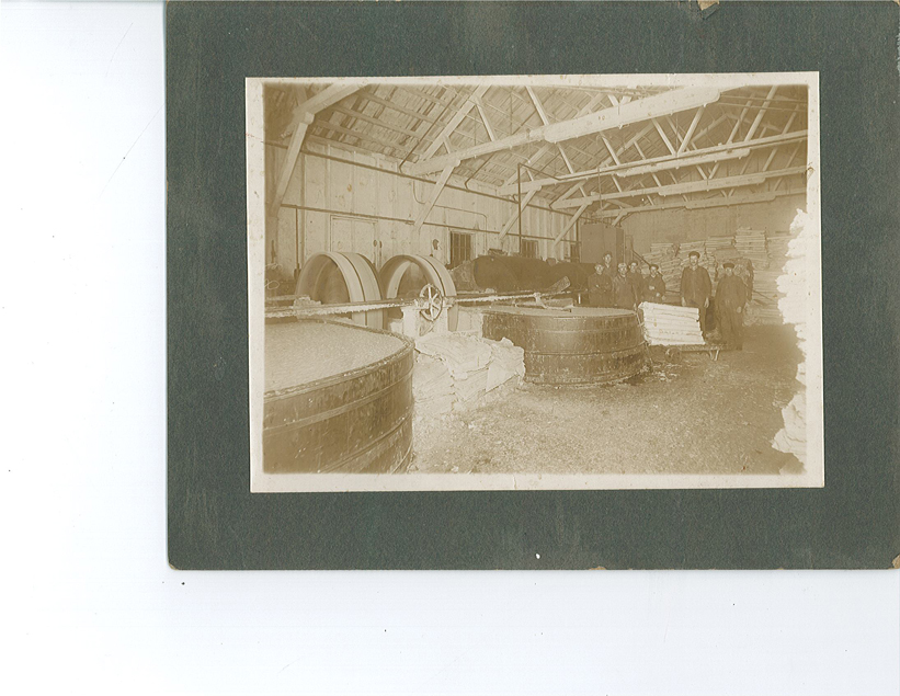 Interior of Hennepin Paper Mill, Little Falls, MN, c. 1920, possibly the beater room. MCHS collections #2006.26.1.