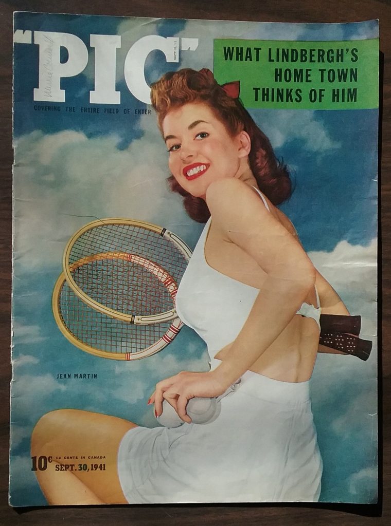 Cover of “Pic” magazine featuring tennis star Jean Martin and the headline, “What Lindbergh’s Home Town Thinks of Him,” September 30, 1941. MCHS collections #1981.8.3.