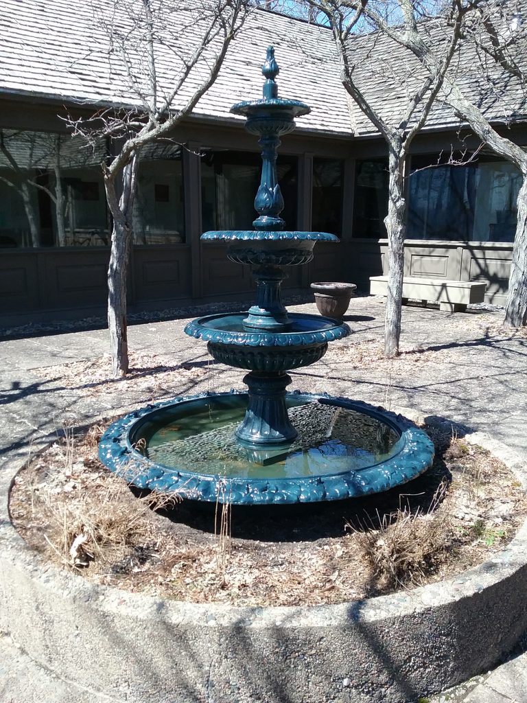 Courtyard fountain at The Charles A. Weyerhaeuser Memorial Museum, Little Falls, MN, 2019.