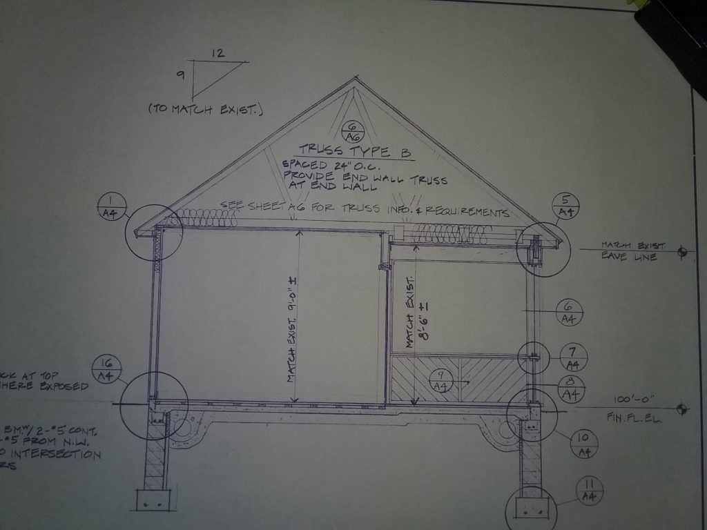 Based on this blueprint drawing for The Charles A. Weyerhaeuser Memorial Museum, it appears that the sleepers should run in a north-south orientation in the Archives