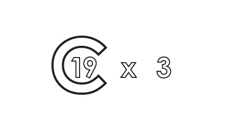 C-19 x 3 symbol.