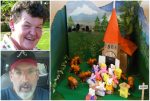 1st prize winner in MCHS Peep Contest - Marlys Sebasky and Larry Royston for their diorama "Peepalo go to Church and Mama said "Bison." April/May 2016.