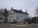 The house built by Zachariah Jodon in Little Falls, MN, in 1858. It is constructed in the Greek Revival Style. Photo by Mary Warner, March 2016.