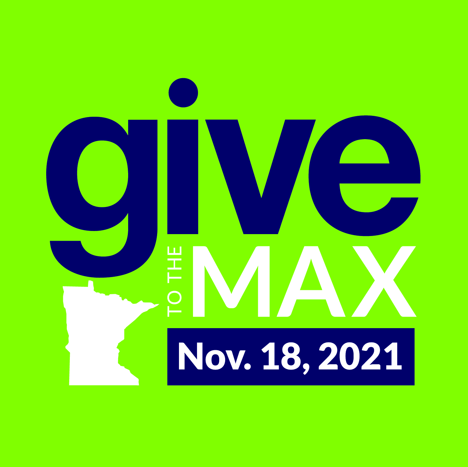 Give to the Max Day, November 18, 2021, square logo.